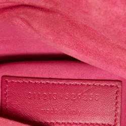 Pre Owned Saint Laurent Fuchsia Leather Ligne Y Clutch