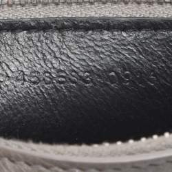 Pre Owned Saint Laurent Grey Leather 5 Fragments Zip Pouch Card Holder