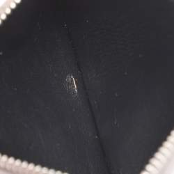 Pre Owned Saint Laurent Grey Leather 5 Fragments Zip Pouch Card Holder