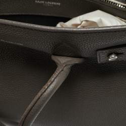 Pre Owned Saint Laurent Grey Leather Baby Classic Sac De Jour Tote