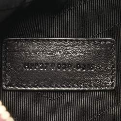 Pre Owned Saint Laurent Fuchsia Matelassé Leather A5 Wristlet Pouch