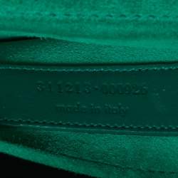 Pre Owned Saint Laurent Green Leather Y-Ligne Clutch