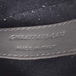 Pre Owned Saint Laurent Grey Croc Embossed Leather Baby Classic Sac De Jour Tote