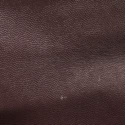 Pre Owned Saint Laurent Burgundy Chevron Leather Large Monogram Envelope Shoulder Bag