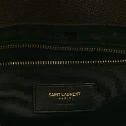 Pre Owned Saint Laurent Burgundy Chevron Leather Large Monogram Envelope Shoulder Bag