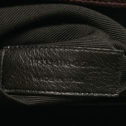 Pre Owned Saint Laurent Burgundy Chevron Leather Large Monogram Envelope Shoulder Bag