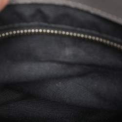 Pre Owned Saint Laurent Grey Matelasse Leather Large Monogram Envelope Shoulder Bag