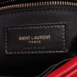 Pre Owned Saint Laurent Paris Puffer Toy Red Leather Shoulder Bag