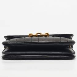 Pre Owned Saint Laurent Black Quilted Leather Le Maillon Shoulder Bag