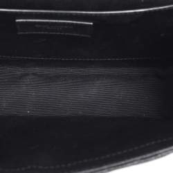 Pre Owned Saint Laurent Black Mix Matelassé Leather Medium Envelope Chain Bag