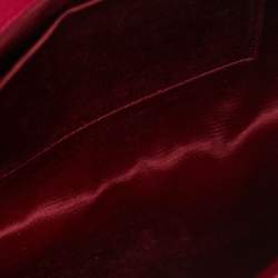 Pre Owned Saint Laurent Fuchsia Textured Leather Ligne Y Clutch
