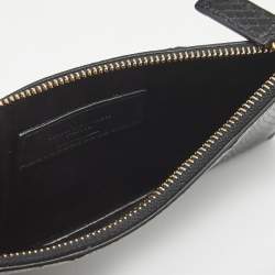 Pre Owned Saint Laurent Black Snakeskin Slim Chain Pouch 