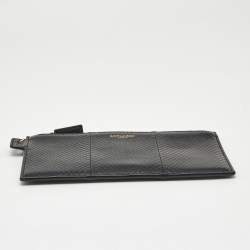 Pre Owned Saint Laurent Black Snakeskin Slim Chain Pouch 