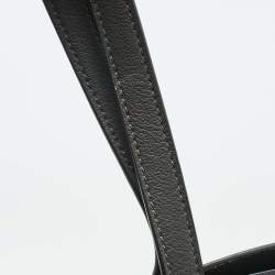 Pre Owned حقيبة تسوق شرق/غرب سان لوران جلد رمادي عاصف بحجم كبير