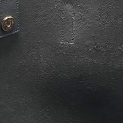 Pre Owned حقيبة تسوق شرق/غرب سان لوران جلد رمادي عاصف بحجم كبير