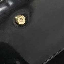 Pre Owned Saint Laurent Black Patent Leather Monogram Kate Tassel Clutch