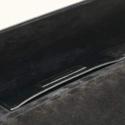 Pre Owned Saint Laurent Black Patent Leather Monogram Kate Tassel Clutch