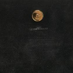 Pre Owned Saint Laurent Black Patent Leather Monogram Kate Tassel Clutch