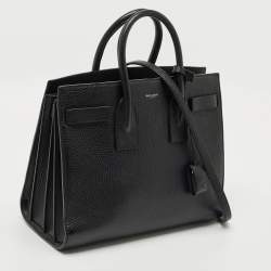 Pre Owned Saint Laurent Black Leather Small Classic Sac De Jour Tote