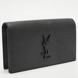 Pre Owned Saint Laurent Black Leather Kate Clutch