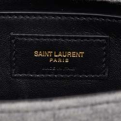 Pre Owned Saint Laurent Grey Jersey Fabric Medium Jamie Shoulder Bag