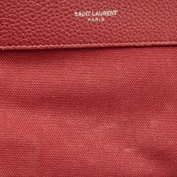 Pre Owned Saint Laurent Red Leather Baby Classic Sac De Jour Tote