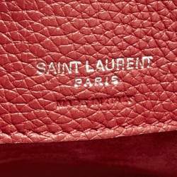 Pre Owned Saint Laurent Red Leather Baby Classic Sac De Jour Tote