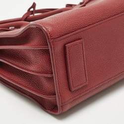Pre Owned Saint Laurent Red Leather Baby Classic Sac De Jour Tote