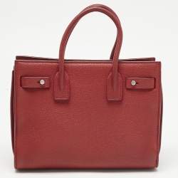 Pre Owned Saint Laurent Red Leather Baby Classic Sac De Jour Tote
