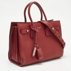 Pre Owned Saint Laurent Red Leather Baby Classic Sac De Jour Tote