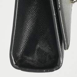 Pre Owned Saint Laurent Black Leather Medium Kate Tassel Shoulder Bag