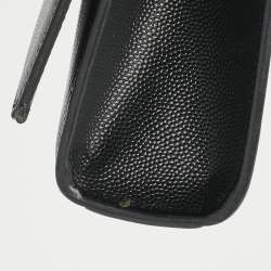 Pre Owned Saint Laurent Black Leather Medium Kate Tassel Shoulder Bag