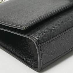 Pre Owned Saint Laurent Black Leather Medium Kate Tassel Shoulder Bag