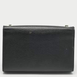 Pre Owned Saint Laurent Black Leather Medium Kate Tassel Shoulder Bag