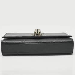 Pre Owned Saint Laurent Black Leather Medium Kate Tassel Shoulder Bag