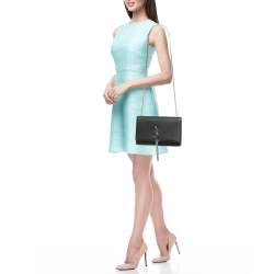 Pre Owned Saint Laurent Black Leather Medium Kate Tassel Shoulder Bag