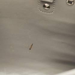 Pre Owned Saint Laurent Grey Croc Embossed Leather Nano Classic Sac De Jour Tote