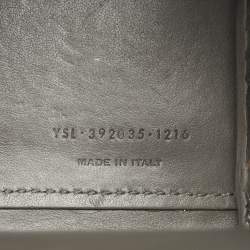 Pre Owned Saint Laurent Grey Croc Embossed Leather Nano Classic Sac De Jour Tote