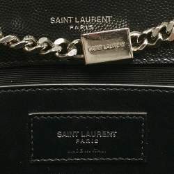 Pre Owned Saint Laurent Black Leather Medium Kate Shoulder Bag