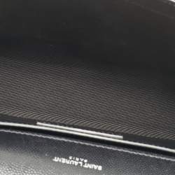 Pre Owned Saint Laurent Black Leather Medium Kate Shoulder Bag