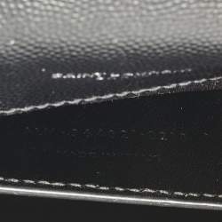 Pre Owned Saint Laurent Black Leather Medium Kate Shoulder Bag