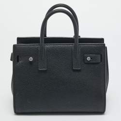 Pre Owned Saint Laurent Black Leather Nano Supple Classic Sac De Jour Tote