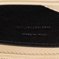 Pre Owned Saint Laurent Beige Matelassé Leather Small Loulou Shoulder Bag