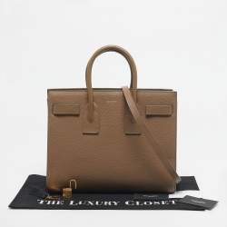 Pre Owned Saint Laurent Brown Leather Small Classic Sac De Jour Tote
