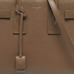 Pre Owned Saint Laurent Brown Leather Small Classic Sac De Jour Tote