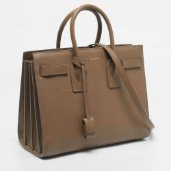 Pre Owned Saint Laurent Brown Leather Small Classic Sac De Jour Tote