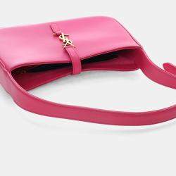 Pre Owned Saint Laurent Le 5 À 7 Calfskin Shoulder Bag