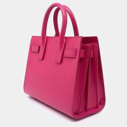 Pre Owned Saint Laurent Paris Sac de Jour Nano Pink Leather Handbag