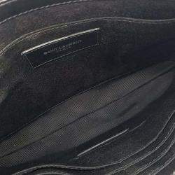 Pre Owned Saint Laurent Paris Black Leather Fringe Clutch