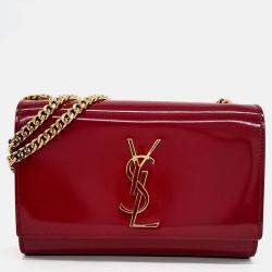 Pre Owned Saint Laurent Paris Red Leather Kate Bag